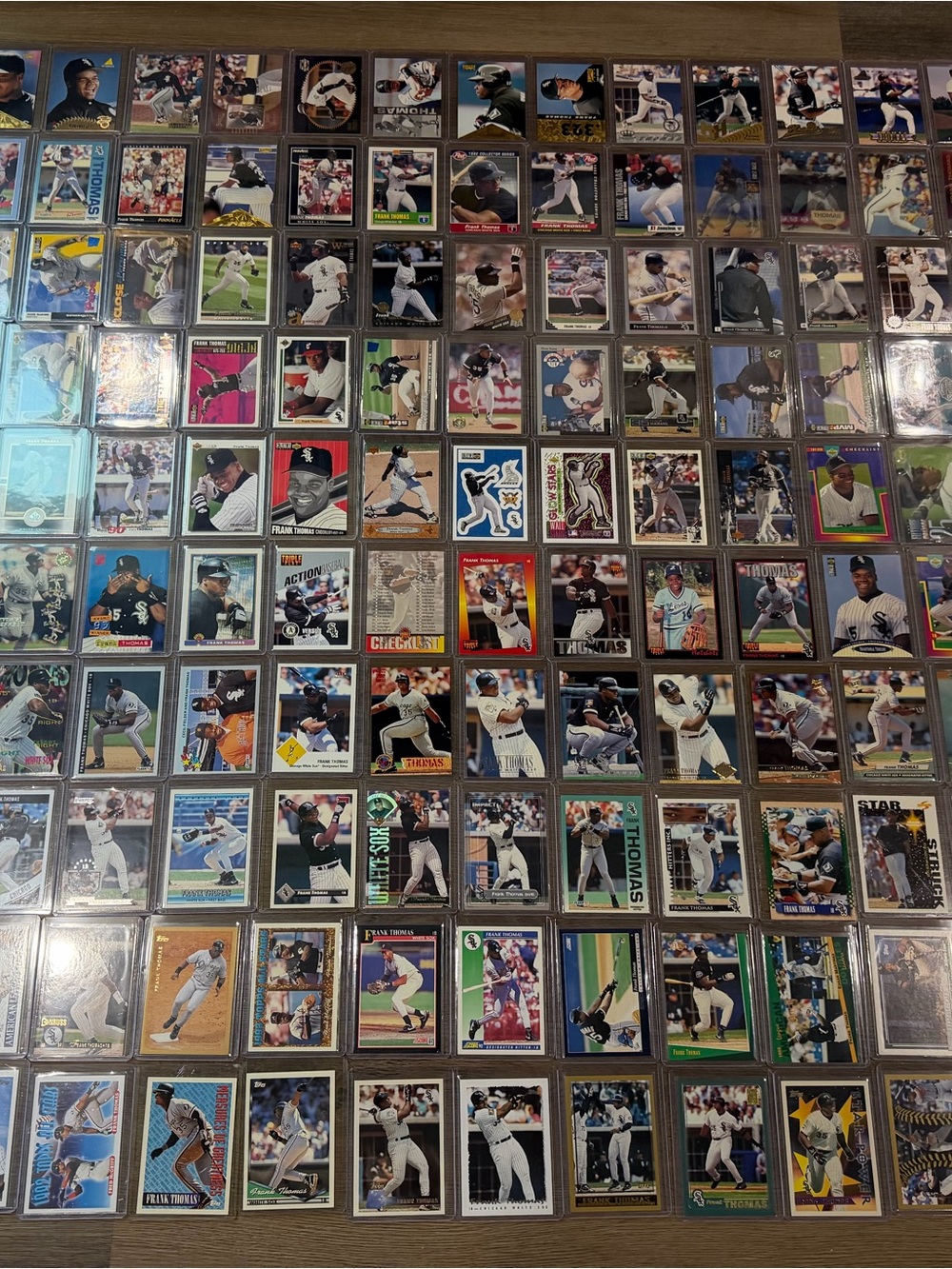 139 No Duplicates The Big Hurt Frank Thomas Baseball Card Lot  With Top Loaders